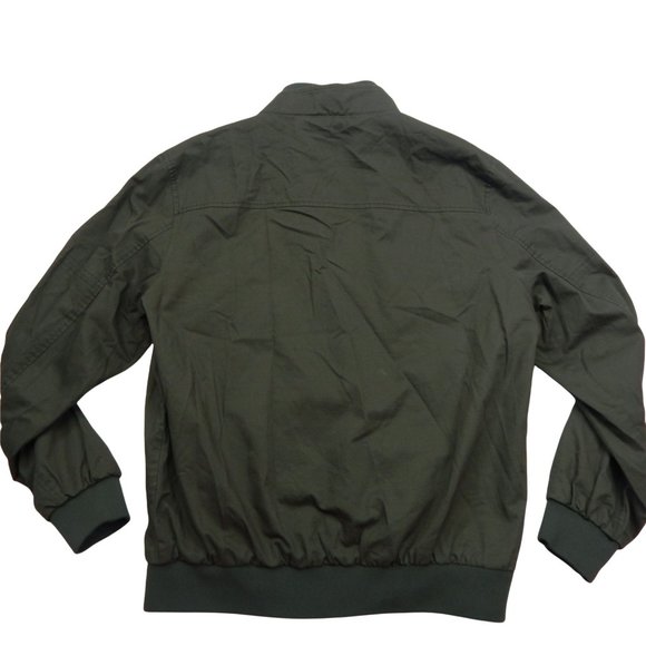 Mens Casual Military Jacket Stand Collar Zipper Pocket Cargo Jacket Army Green L - Picture 15 of 16